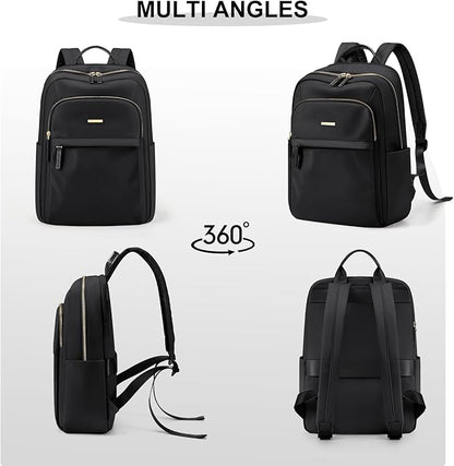 Laptop Backpack for Women Travel Work Commute Casual Daypack Backpack Purse Computer Bags Fit 14 Inch Notebook (Black)
