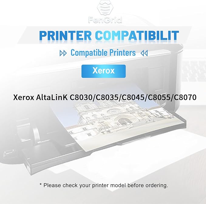AltaLink C8030 Black Toner Cartridge 006R01697 Compatible with Xerox AltaLink C8030 C8035 C8045 C8055 C8070 ( Black, 26,000 Pages )