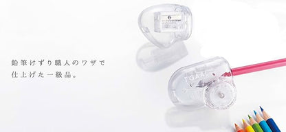 KUTSUWA Hi LiNE T'GAAL Angle Adjustable Pencil Sharpener, Clear (RS028CL)