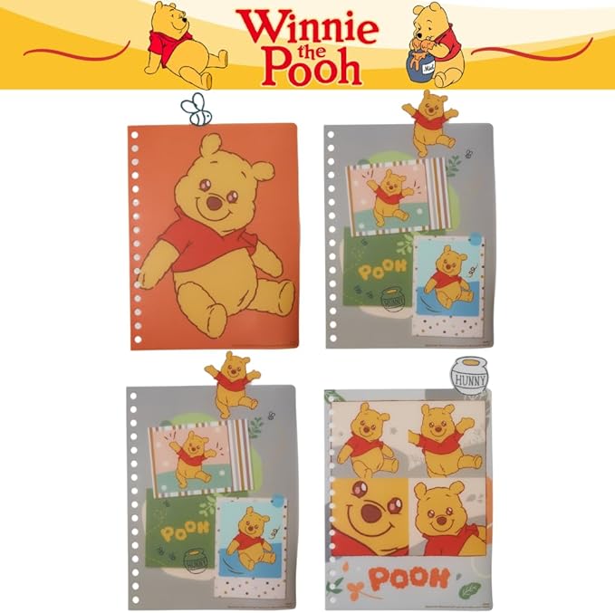 Innovative Designs Winnie the Pooh Tab Journal Notebook, Spiral Bound, 96 Lined Pages, 8 x 7 inches