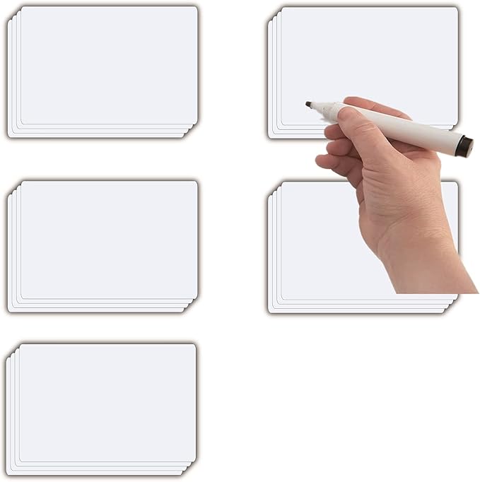 Dry Erase Big Magnetic Labels (4.8x3.2,Pack of 20),Large Write On Magnets Name Plates Sticker,Waterproof/Reusable for Refrigerator&Lockers&Whiteboard&Cabinet(White)