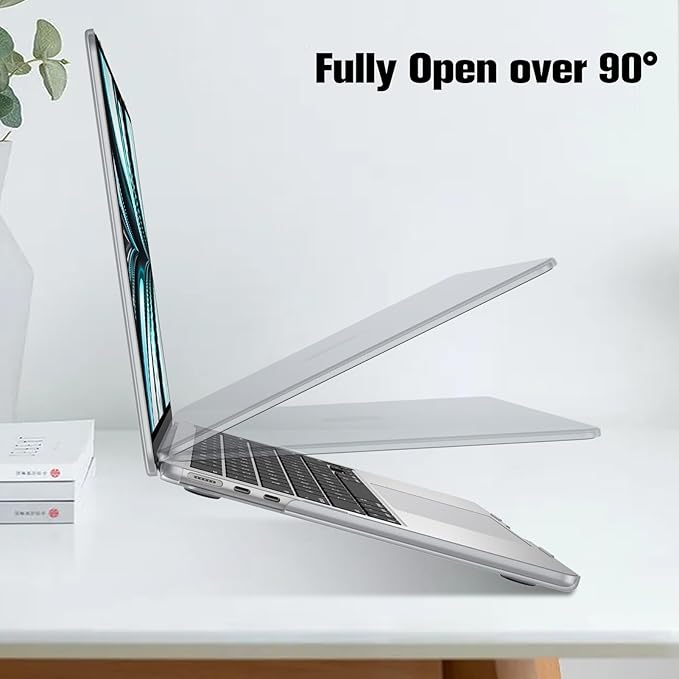 Fintie Case for MacBook Air 13.6 Inch A3113 A2681 (2022 2023 2024 Release) - Snap On Hard Shell Cover for MacBook Air 13.6" M2 M3 Chip with Liquid Retina Display and Touch ID (Frost Gray)