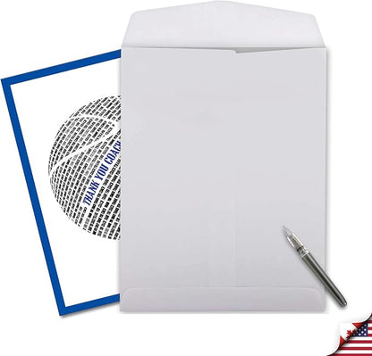 NobleWorks, Jumbo Thank You Greeting Card (Coach, Team) 8.5 x 11 Inch with Envelope (1 Pack) Large Jumbo Basketball Coach J2281ATYG-US