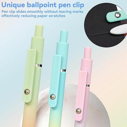 Gel Pens, 5 Pcs Retractable Gel Ink Pens, 0.7mm Fine Point Smooth Writing Pens,High-End Series for Journaling Note Taking, School Office Supplies for Women Men Student(Gradient Morandi)