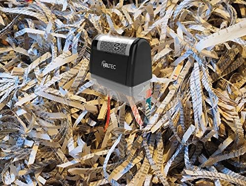 Veltec ID Protector Ink Roller - Identity Theft Protection Roller Stamp (Black, Stamp Only)