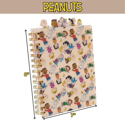 Innovative Designs Peanuts Gang Journal Notebook, Spiral Bound, 144 Lined Pages, 8 x 7 inches – Peanuts Snoopy Charlie Brown