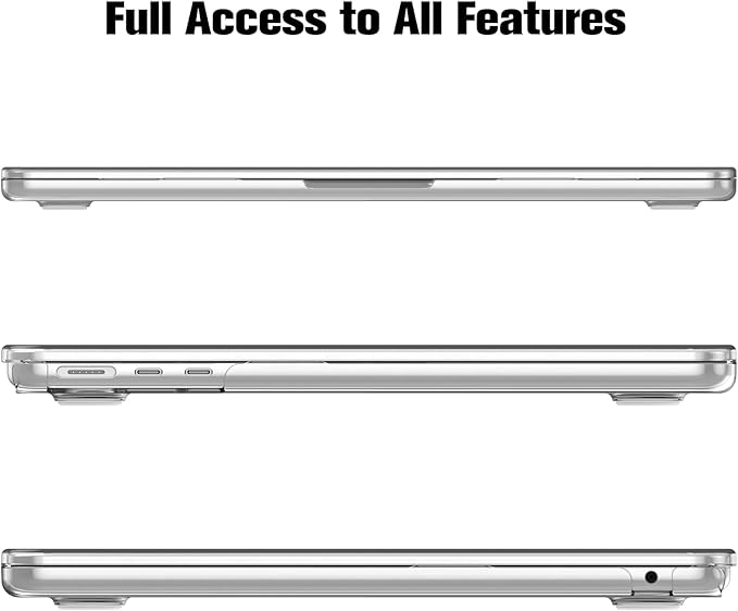 Fintie Case for MacBook Air 13.6 Inch A3113 A2681 (2022 2023 2024 Release) - Snap On Hard Shell Cover for MacBook Air 13.6" M2 M3 Chip with Liquid Retina Display and Touch ID (Garden-Clear)