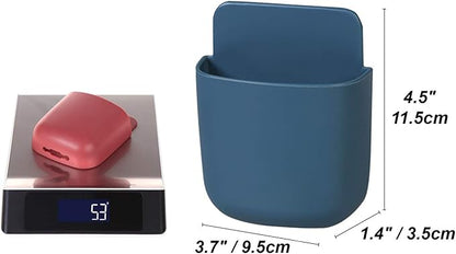 3 Pcs Remote Control Holder, Wall Mount Pen Holder Hole-Free Self Adhesive Phone Charging Organizer Pencil Storage Containers for Home Office School Supply Orgaizer (Gray