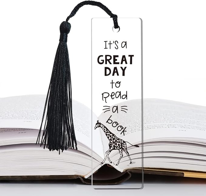 Great Day Inspirational Bookmark Gifts for Women Girls Giraffe Lovers Bookworm Sister Daughter Lovers Book Female Sister Gifts Friendship Gifts Friend