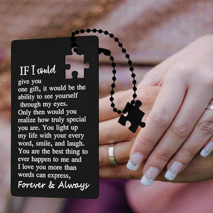 llxxeyopqdxz Anniversary Card Gifts for Men or Women, Happy Birthday Card for Husband, Anniversary Cards for Husband, Wallet Card Love Gift for Him Her, Wallet Insert Card