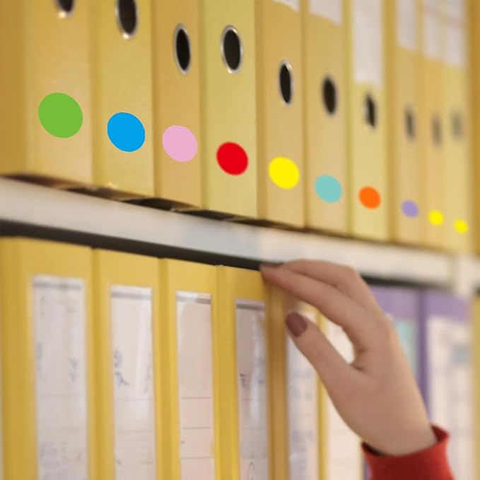 1200 Pieces 0.75 Inch Round Color Coding Label Garage Sale Stickers Blank Yard Sale Price Stickers Permanent Adhesive Dots,Easily Writable with Perforation Line (Purple)