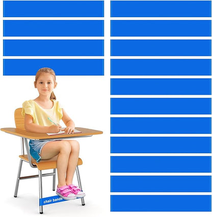 25 Pack Chair Bands for Kids with Fidgety Feet, ADHD Tools for Kids, ROOKEA Sensory Classroom Must Haves for ADHD Kids Fidget Chair Bands ADD Autism ADHD Chair Bands for Classroom Home Chairs