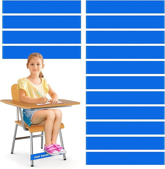 25 Pack Chair Bands for Kids with Fidgety Feet, ADHD Tools for Kids, ROOKEA Sensory Classroom Must Haves for ADHD Kids Fidget Chair Bands ADD Autism ADHD Chair Bands for Classroom Home Chairs