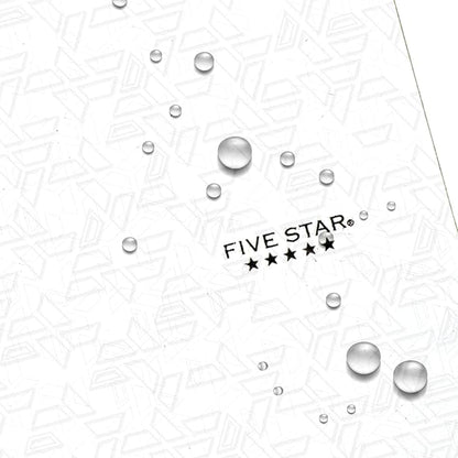Five Star 2-Pocket Folder, Plastic Folder with Stay-Put Tabs, Fits 3 Ring Binder, Holds 8-1/2" x 11" Paper, White (333420I-ECM)