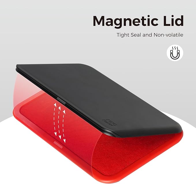 Large Stamp Pad - 3.50"x 6.25", Magnetic Lid, Premium Quality Felt Stamp Pad (Red)