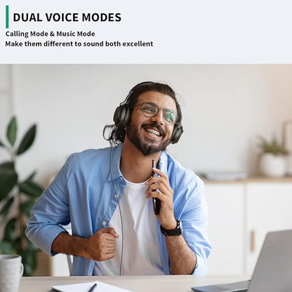 Yealink USB Headset UH38, Wired Softphone Headset Teams Certified with Microphone,in Line Controls Built in Bluetooth, Connect to PC/Laptop/Mac/Tablet/Cell Phone (USB-A)