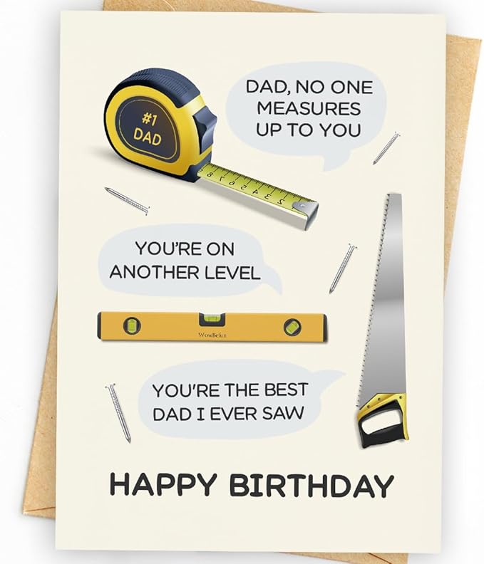 Dad Birthday Card | Birthday Card for Dad | Happy Birthday Dad Card | Birthday Card Dad | Funny Dad Birthday Card from Daughter & Son