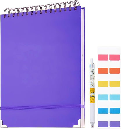 Top Spiral Notebook 8.5x11 in,Steno Notebooks Top Spiral 240 Pages, Inner Pocket College Ruled, Hardcover Steno Pads, Left-Handed,Spiral Notepads for Work, School, Office, Business