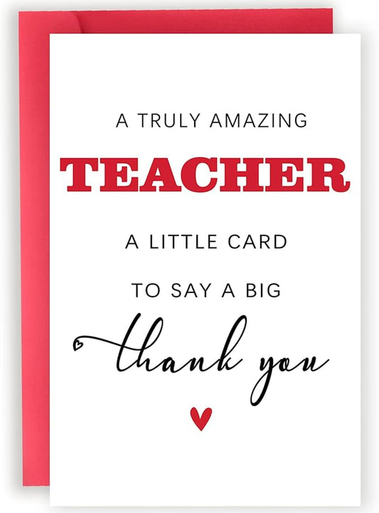 Thank You Teacher Card, Teacher Appreciation Gifts from Students, Thank You Gifts for Teachers, Gifts for Teachers, End of Term Gift