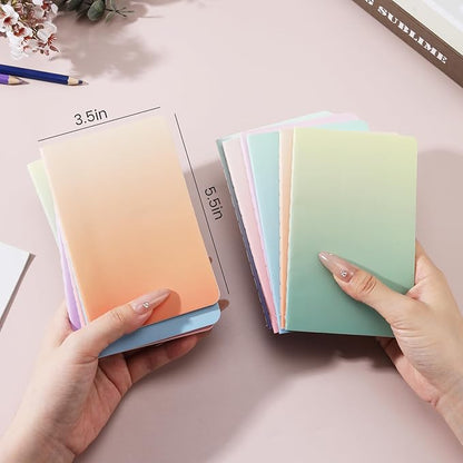 Ddaowanx Small Lined Notepads, Bulk Cute Mini Journals,3.5 x 5.5 Inches,72 Pages, Pocket Notebooks Set Colorful Cover Notebooks for Kids, Party Favors (120)