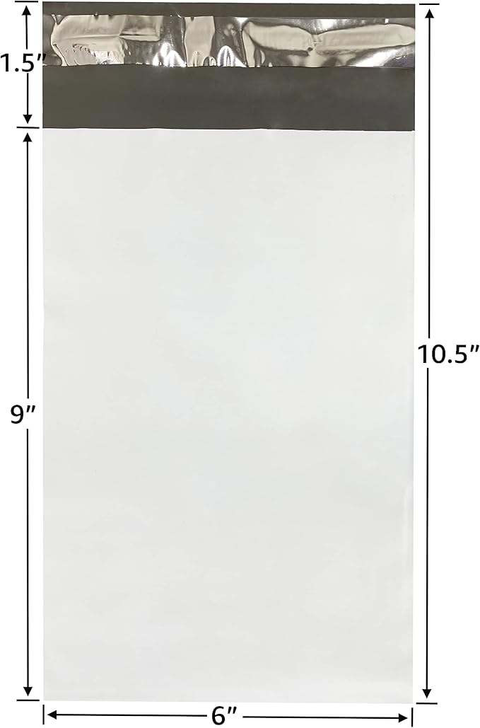 Colored Poly Mailers Pack of: (White, 6" x 9" pack of 1000) Be creative with your packaging with Colored mailers