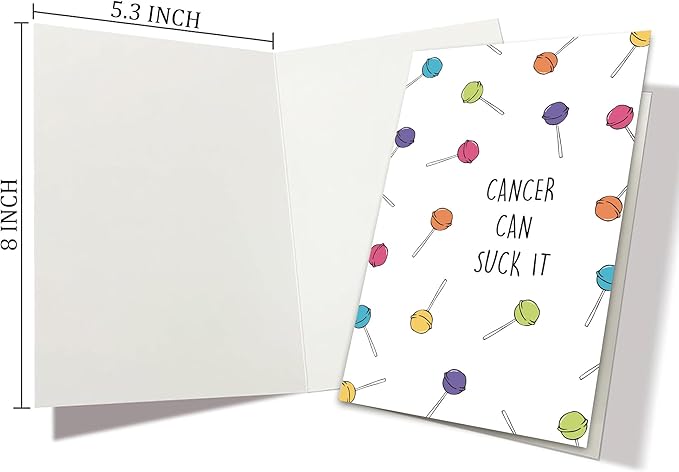 Cute Cancer Support Card, Funny Cancer Get Well Greeting Card, Cancer Fighter Encouragement Gift for Friend Her Bestie