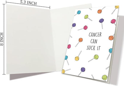 Cute Cancer Support Card, Funny Cancer Get Well Greeting Card, Cancer Fighter Encouragement Gift for Friend Her Bestie