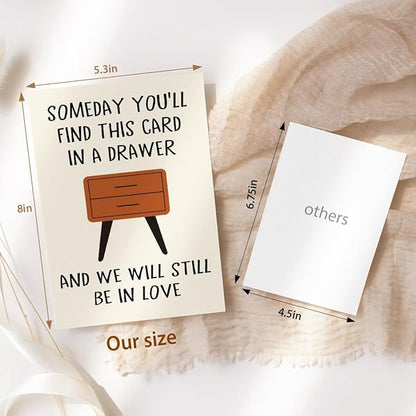 Funny Anniversary Card Gifts for Men, Happy Birthday & Anniversary Greeting Card for Him Husband Boyfriend, Valentines Day Gifts for Him