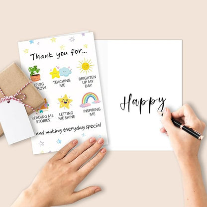 Funny Teacher Appreciation Gifts for Women Men, Cute Thank You Card for Teachers
