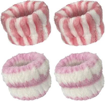 2 Pairs Wrist Washband for Women Washing Face, Wrist Spa Washband Absorbent Wristbands, Prevent Liquids from Spilling Down Your Arms