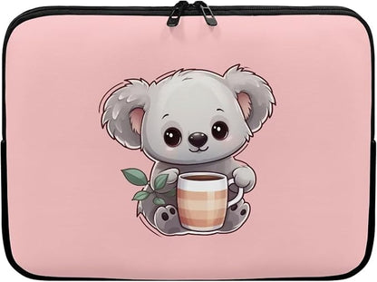 Cute Koala Laptop Protective Sleeve for Girls 12 inch Computer Sleeve Bag Zippered Pouches Lap Top Case Suitable for Daily Use Travel School Office Multiple & Neatly Organizers