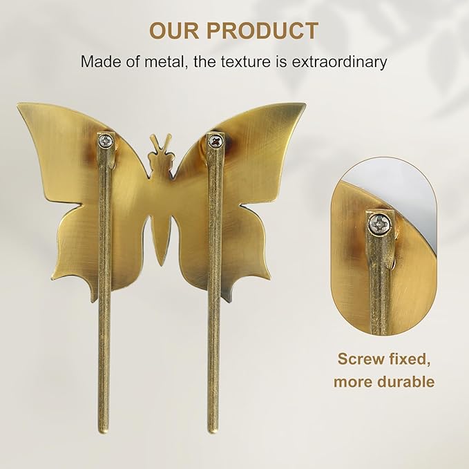 LOVME Vintage Book Clips Butterfly, Page Holder Journal Clips to Hold Journal Open While Writing and Free Your Hands, Metal Book Clip, Gifts for Book Lovers, Readers, Writers