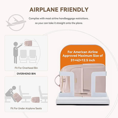 Laptop Backpack for Women Travel Work Commute Casual Daypack Backpack Purse Computer Bags Fit 16 Inch Notebook (Grayish Pink)