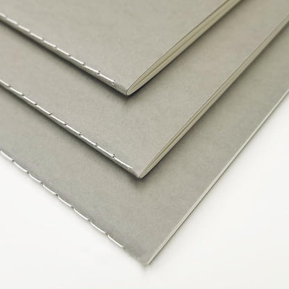 4 Pack Blank Books for Kids - 5.5"x 8.3", 60 Pages - Small Notebooks Bulk, Girls Journals for Drawing & Writing, Sketchbooks w/Soft Cover, Unlined Paper, A5 Travel Size (Dark Grey)