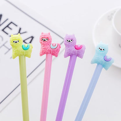 YYaaloa 28pcs Alpaca Shaped Gel Ink Pens 0.5 mm Black Ink Novelty Pens for Child, Women Coworkers Kids Office School Home Wedding Bridal Shower Gifts Party Supplies (alpaca shaped 28pcs)