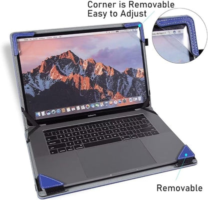 Laptop Case Cover Compatible with Dell Latitude 3550，Latitude 3540，Latitude 3530，Latitude 3520，Latitude 3510 15.6 inch Notebook Sleeve PU Leather Stand Hard Protective