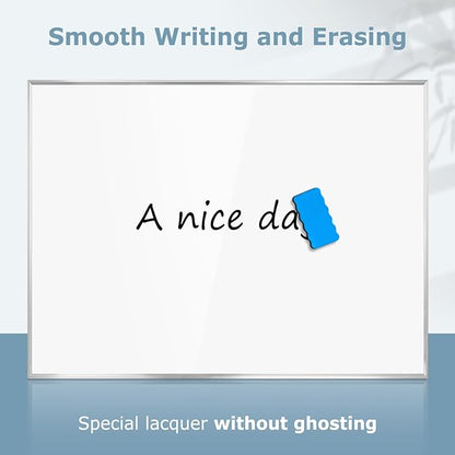 Whiteboard for Wall, 24" x 18" Magnetic White Board Dry Erase Board with Silver Aluminum Frame, Hanging Wipe Board for Office, Home, School