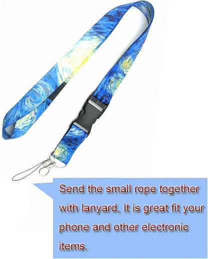 3Pack Detachable Lanyard with ID Badge Card Holder Silky Keychain Lanyards Keys Neck Strap with Metal Lobster Clip Clasp and Charm Hard Card Case for Women Men Adults (3)