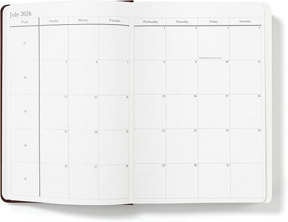 Wykeham's Executive 2026 Daily Journal Planner – US Public Holidays & Format – Customization Available (Conker, 8.5"×5.5")
