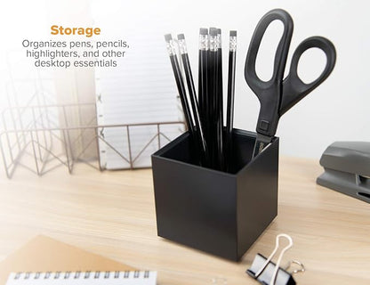 Bostitch Office Konnect Pencil Cup Desk Organizer, Pen Cup, Black