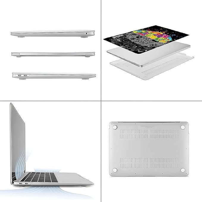 Compatible with 13.3 Inch MacBook Retina A1425/A1502, Left Right Brain Hard Plastic Shell Cover Case