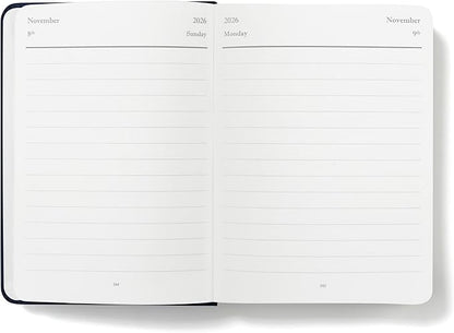 Wykeham's Executive 2026 Daily Journal Planner – US Public Holidays & Format – Customization Available (Royal Blue, A6)