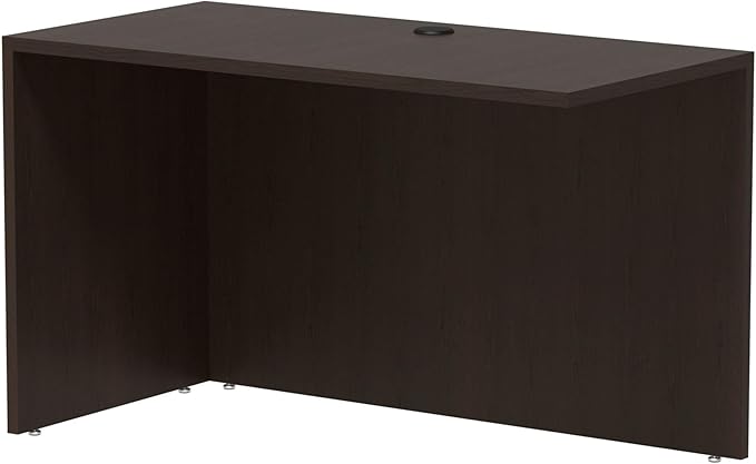 Alera ALEVA354824ES Valencia Series 47.25 in. x 23.63 in. x 29.5 in. Reversible Return/Bridge Shell - Espresso