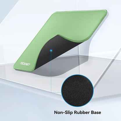 TECKNET Mouse Pad with Anti-fray Stitching, Waterproof Surface & Non-Slip Rubber Base with Stitched Edges Gaming Mouse Mat for Laptop，Compatible with Laser and Optical Mice - LT.Green
