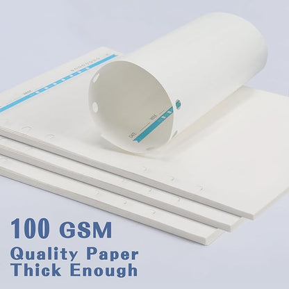 A5 Refills Paper, A5 Binder Planner Loose Leaf Paper,120 Sheets (240 Pages) 6-Hole Notebook Refills for 6-Ring Refillable A5 Ring Binder Notebook Planner, Blank Paper