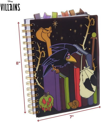 Innovative Designs Disney Villains Journal Notebook, Spiral Bound, 144 Lined Pages, 8 x 7 inches, Light Green, Disney Princess Movie Characters