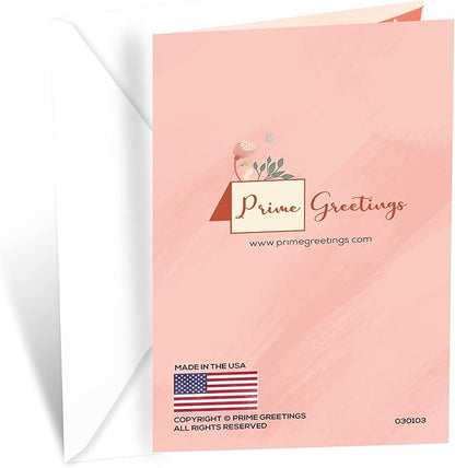 Prime Greetings Heartfelt Birthday Card For Mom (Mother), Made in America, Eco-Friendly, Thick Card Stock with Premium Envelope 5in x 7.75in, Packaged in Protective Mailer