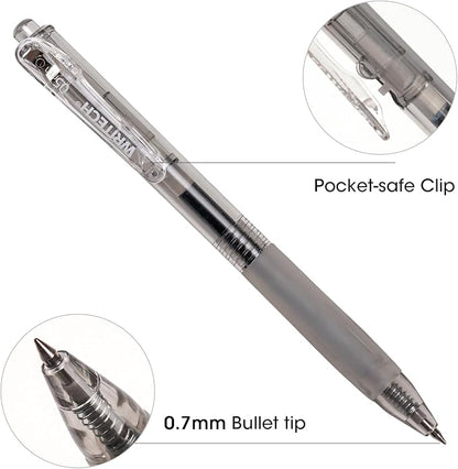 WRITECH Retractable Fine Point Gel Pens (Black)