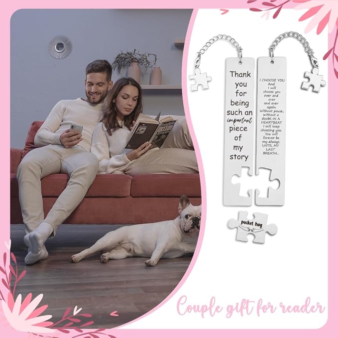 Funny Bookmarks Gift for Couple, Wife, Husband, Boyfriend, Girlfriend, Romantic Book Lover Gift for Wife, Husband, Couple,Valentines Gift for Wife, Women, Husband, Men,WB121