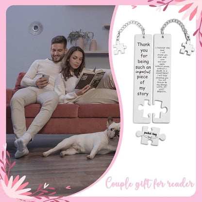 Funny Bookmarks Gift for Couple, Wife, Husband, Boyfriend, Girlfriend, Romantic Book Lover Gift for Wife, Husband, Couple,Valentines Gift for Wife, Women, Husband, Men,WB121